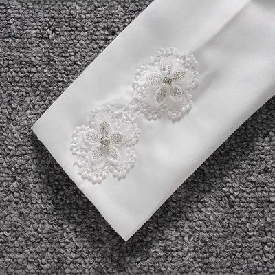 Baby Mädchen Weiß Bolero Schulterjacke Umhang Strickjacke Abendkleid Bedecken - Bild 1 von 4