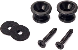 Guitar Strap Buttons Pins Metal End, Strap Locks for Guitar Bass,Black - Picture 1 of 12