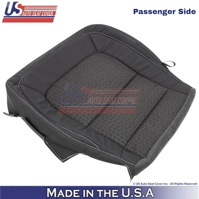 Cubierta de asiento inferior de tela negra azabache para pasajero GMC Canyon SLE SLT 2015-2022 Foto 1 de 4
