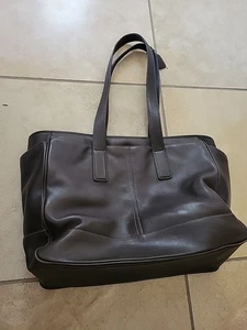 VTG COACH HAMPTON 5098 CAREER SCHOOL TRAVEL DIAPER SHOP SHOULDER HB BROWN - Picture 1 of 10