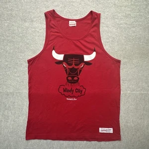 Chicago Bulls Tank Top Mitchell & Ness Herren Rot Logo Grafik Basketball Medium - Bild 1 von 12