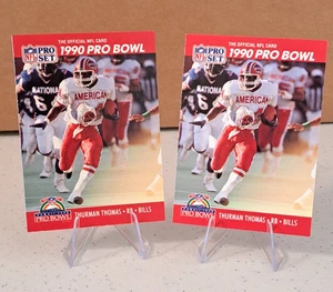 Juego profesional THURMAN THOMAS #374 1990 (lote de 2) Pro Bowl NFL HOF Buffalo Bills RB - Imagen 1 de 2