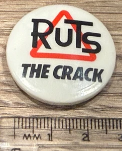 RUTS THE CRACK PINBACK VINTAGE PUNK TOUR PROMO BADGE BUTTON PIN - Picture 1 of 2