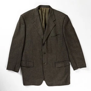 CORNELIANI SUIT JACKET BLAZER COAT MEN'S MADE IN ITALY 54 US 44 SILK WOOL BROWN - Picture 1 of 13