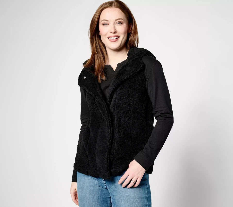 Acogedor Chaleco Sherpa Noche Oscura 2X Nuevo Koolaburra por UGG Espalda Cepillada Foto 1 de 1