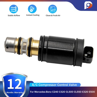 Válvula de controle de compressor AC para Mercedes-Benz C240 C320 CL500 CL550 E320 E500 - Imagem 1 de 4