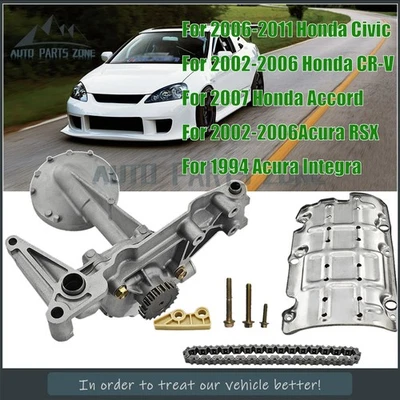 Oil Pump Assembly Kit -4Pcs Sealed Fits HONDA ACURA K20A K24 K20Z3 15100-PRB-A01 Foto 1 de 4