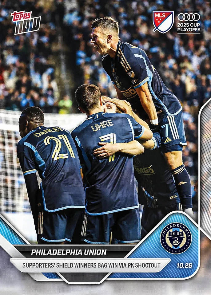 Philadelphia Union Supporters' Shield - 2025 MLS Topps AHORA - Tarjeta 121 Preventa Foto 1 de 1