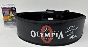 CINTURÓN DE CUERO PARA HOMBRE FIRMADO POR BRANDON CURRY MR OLYMPIA JOE WEIDER CERTIFICADO DE AUTENTICIDAD JSA GANADOR B - Imagen 1 de 1