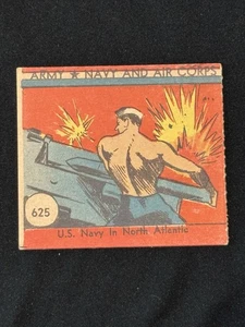 1942 R18 WS CORP ARMY NAVY AIR CORPS CARD #625 US NAVY IN N AMERICA CREASE FREE - Picture 1 of 2