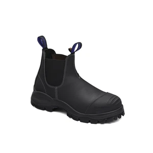 990-105 Steel Toe Slip-On Elastic Side Boots w/ Kick Guard, Black, AU size 10.5 - Picture 1 of 1