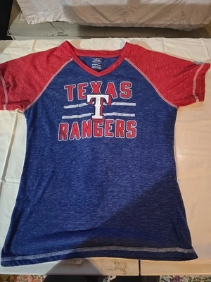 Camisa Texas Ranger Niñas Talla 14-16 Delgada Cuello en V Manga Corta Foto 1 de 4