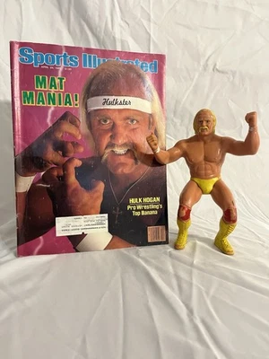 Figura de acción vintage LJN WWF HULK HOGAN 1984 con Mat Mania Sport Illustrated 1985 Foto 1 de 4