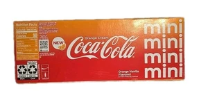 Limited Edition Mini Coca-Cola Orange Cream Soda 7.5 Oz Cans x10 Rare Coke Box - Picture 1 of 2