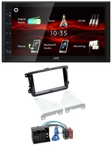 JVC USB Bluetooth MP3 DAB 2DIN Autoradio für VW T6 2015-2019 Klavierlack schwarz - Bild 1 von 8