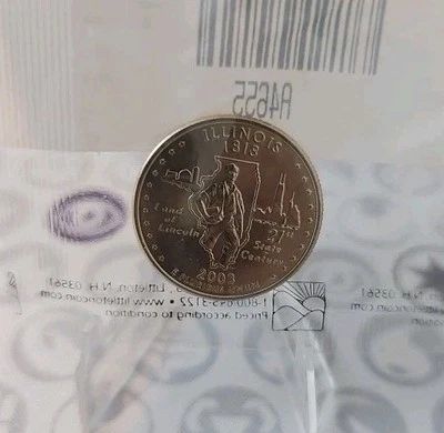 2003 Illinois D 90% SILVER Uncirculated Quarter - Image 1 of 4
