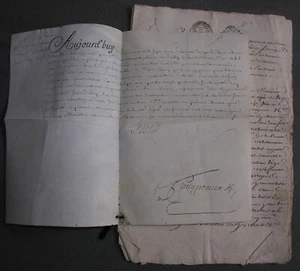 Signé LOUIS. Brevet De Sailly d’entrer dans la Maison Royale de St Cyr. 1762 - Picture 1 of 3