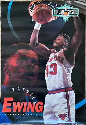 Patrick Ewing JAM SESSION New York Knicks 1993 NBA Action Costacos 23x35 POSTER - Image 1 of 3