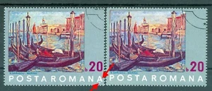 1972 Venice,Boats and buildings/painting by DARASCU,Romania,variety Error,VFU - Picture 1 of 2