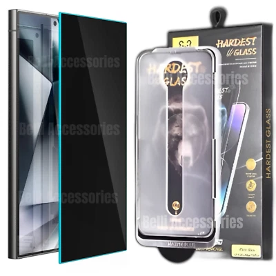 Easy Install Privacy Glass Screen Protector for Samsung S22 S24 S25 Ultra Plus - Image 1 of 4