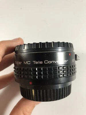 VIVITAR MC TELE CONVERTER 2x lens 2x-22 for OLYMPUS OM MOUNT camera w/case S2C2 - Image 1 of 4