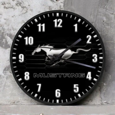 Reloj de Pared Ford Mustang 9" Nuevo Negro  Foto 1 de 2