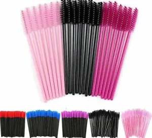 Disposable Mascara Wands Eyelash Brushes Eyebrow Spoolie Brush Cosmetic Kit - Picture 1 of 24