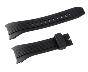 Neu Silikon Kautschuk schwarz Uhrenarmband Armband für Seiko Velatura Kinetic 7T62 - Bild 1 von 3
