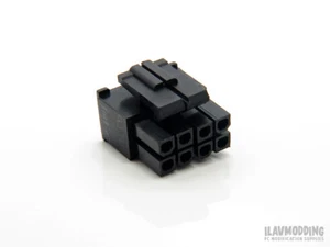PC 8-pin (4+4) EPS (CPU) Connector Housing Female - BLACK [1pcs] - Picture 1 of 2