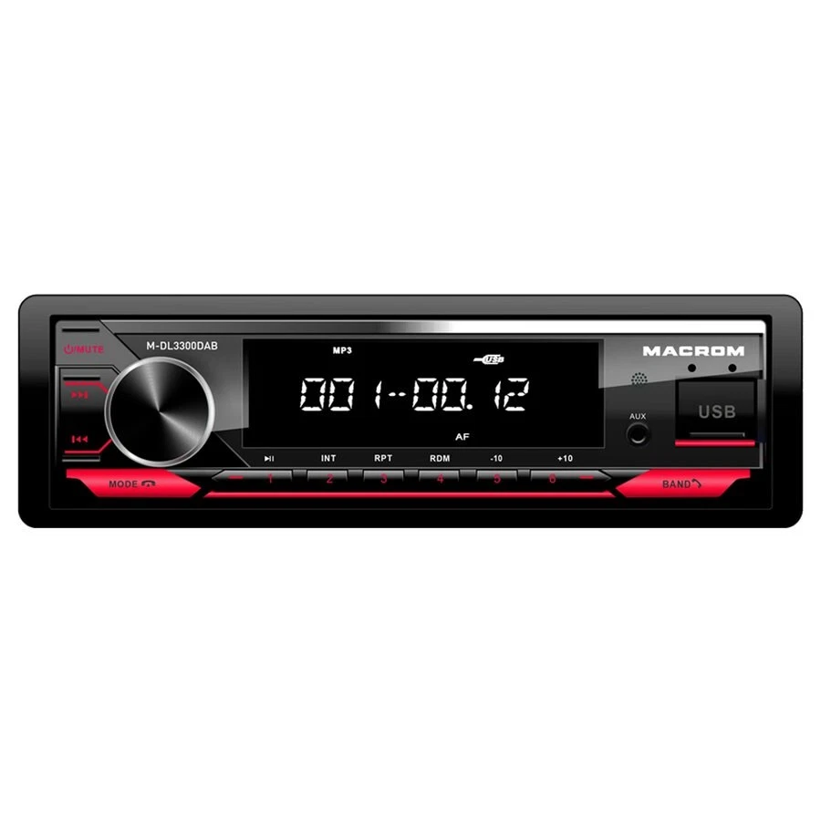 Autoradio 1DIN Macrom M-DL3300DAB con AUX,USB,bluetooth,ant.DAB iclusa,A2DP,FLAC - Immagine 1 di 2