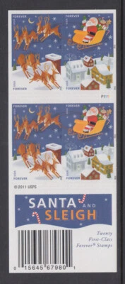 US #4715b Santa and Sleigh Complete DS Booklet of 20 Mint Never Hinged - Image 1 of 2