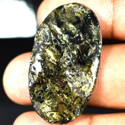 Pyrite Mica Druzy Oval Cabochon 100% Natural Loose Gemstones 39.25Cts. - Image 1 of 3