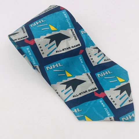 1995 San Jose Sharks NHL All-Star Game LE Silk Necktie 60" New w/Tag #117 Cover