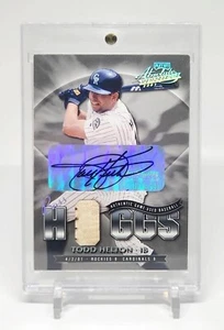 TODD HELTON 2001 Playoff Absolute Boss Hoggs GU Ball Autograph Auto 002/100 Rare - Picture 1 of 3