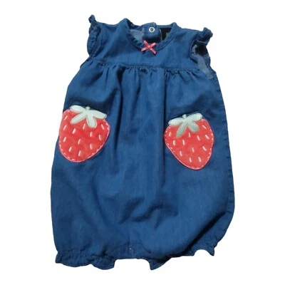 Mameluco John Deere Infantil Niña Fresa 3/6 Meses Cambray  Foto 1 de 4