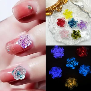 10pcs 3D Nail Rhinestone Decoration Luminous Beads Charms Nails Accessories - Picture 1 of 29