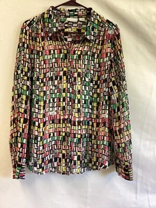 Liz Claiborne langärmliges mehrfarbiges geknöpftes Hemd mit Kragen Damengröße Large - Bild 1 von 11