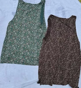 Lot Of 2 American Eagle Soft Sexy Floral Print Tank Top Small Womens Dark - Picture 1 of 5