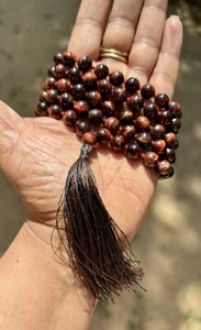8 mm Rnd 108+1 Beads Original Red Tigers Eye Jaap Rosary, Japa Mala Energized - Picture 1 of 6