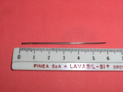 25 AGHI X CUCIRE A MANO ARTIGIANO PELLE CUOIO PUNTA TRIANGOLARE CM 6 ACCIAIO - Immagine 1 di 3