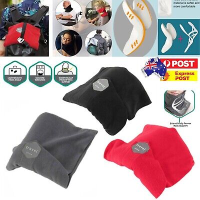 Portable Neck Travel Pillow Collar Brace Soft Support Trip Rest Sitting Nap • 14.95$