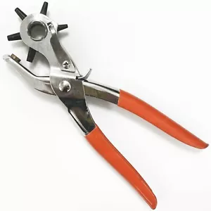 Hole Punch Pliers. Budget Revolving Punch leather Belt and Eyelet Hole Cutter - Picture 1 of 4