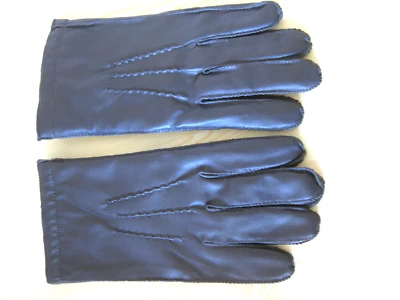 Винтажные мужские перчатки коричневый винил акрил подкладка Med никогда не б/у Корея быстрая доставка - Изображение 1 из 4