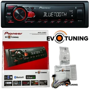 Autoradio Pioneer MVH-230BT Radio 1 Din Bluetooth USB Telaio Corto 50Wx4 GAR ITA - Afbeelding 1 van 3