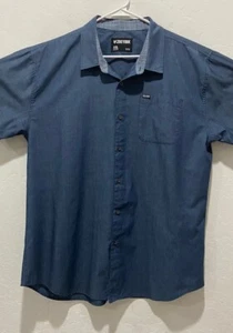 Men's Zoo York Short Sleeve Casual Shirt Tag XXL Actual Size L Button Down NEW - Picture 1 of 3