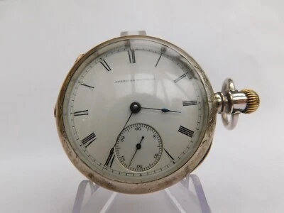 Antique 18s Waltham pocket watch, model 1857, silver case. Runs great! - Image 1 of 4