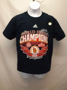 New St. Louis Cardinals 2011 World Series Youth Sizes S-M-XL Adidas Shirt - Picture 1 of 5