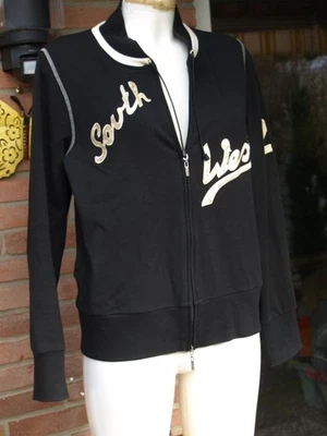 Aust Tolle schwarze Sweat Shirt Jacke mit Stickerei Gr. 38  neuwertig - Bild 1 von 4
