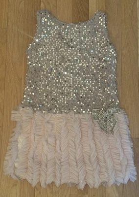 Nuevo con etiquetas Vestido Little Mass Le Rosa Talla 5 Lentejuelas Tul Vacaciones Boda Foto 1 de 4