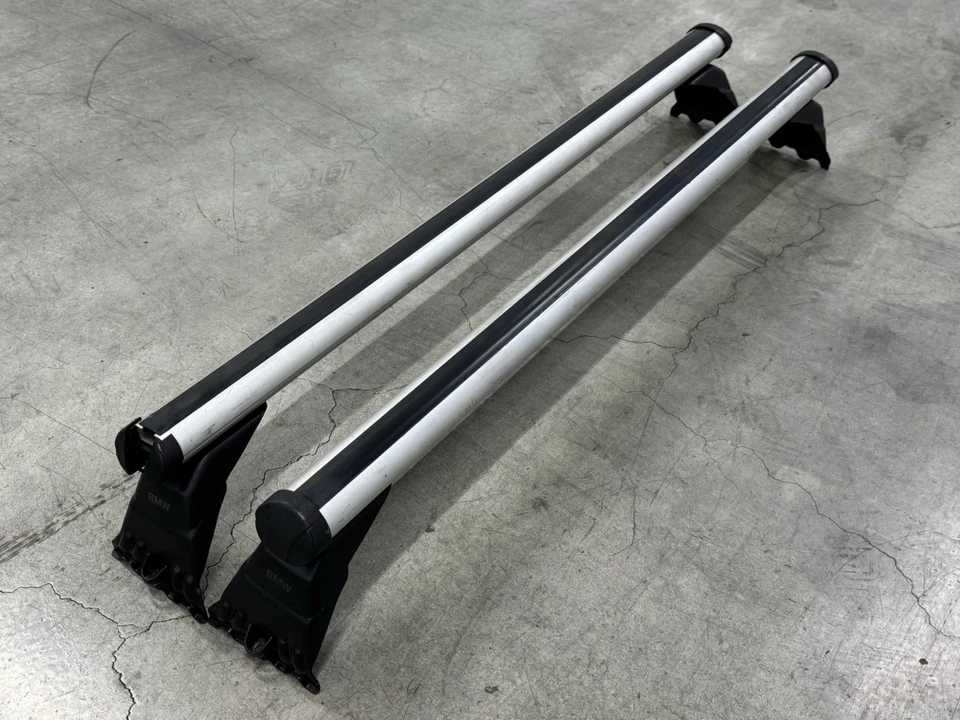 Par de barras de esquí de techo originales BMW E39 1997-2003 525i 528i 530i 540i M5 OEM Foto 1 de 4